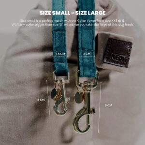 Dog lead velvet black size S