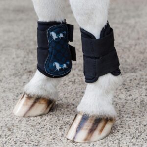 Turnout boots with horse design black SH