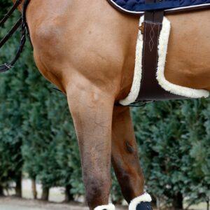Sheepskin stud girth cover