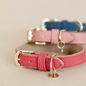 Dog collar soft vegan leather